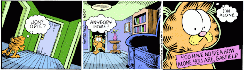 beekirby:  People can make all the surreal Garfield parodies they want but none of them will ever reach the level of Twilight Zone-esque horror that the 1989 Halloween Garfield strips did  Holy shit Oo;;