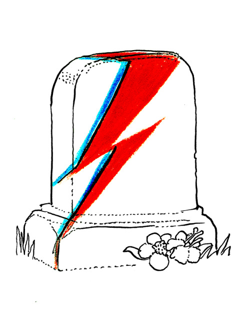 editorialillustrator - ZIGGY STARDUST, R.I.P.