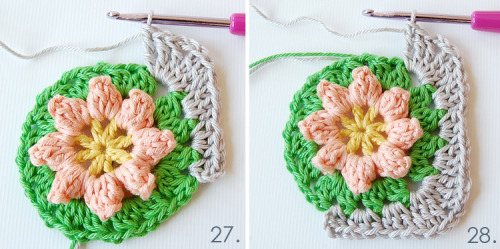 podkins: What a lovely sqaure!    Primavera Flowers Granny Square Tutorial A free tu