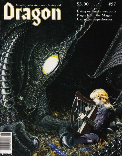oldschoolfrp: A bard entertains a silver dragon in Robin Wood’s “Music Lover”. &nb