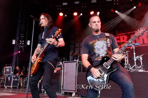 Cool shots of Myles Kennedy & Mark Tremonti when Alter Bridge played in Clarkston. © Ken SettleM