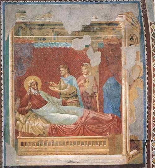 artist-dibondone: Isaac Rejecting Esau, 1290, Giotto Di BondoneMedium: frescowww.wikiart.org