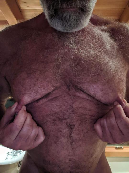 juicedmaleboobsworld:MORE OF HAM. THE BEST, HOTTEST, HAIRIEST & MOST DEVELOPED & BUILT MUSCLE DADDY! AND THOSE NIPS!!!!!