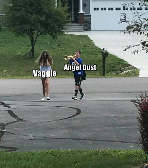 lisauryadames:Vaggie and Angel Dust in a nutshell