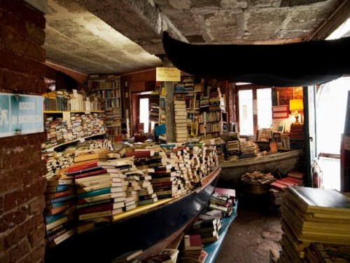 cair–paravel: Libreria Acqua Alta, Venice. Literally, ‘library of high water’, this bookshop floods 