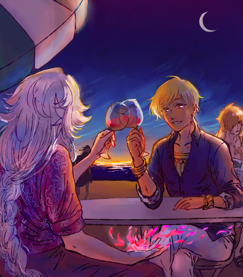 luciying:Casgil/Merlin for @cheesecake12​ as part of the @fateverse-exchange​ !I hope you like it!! 