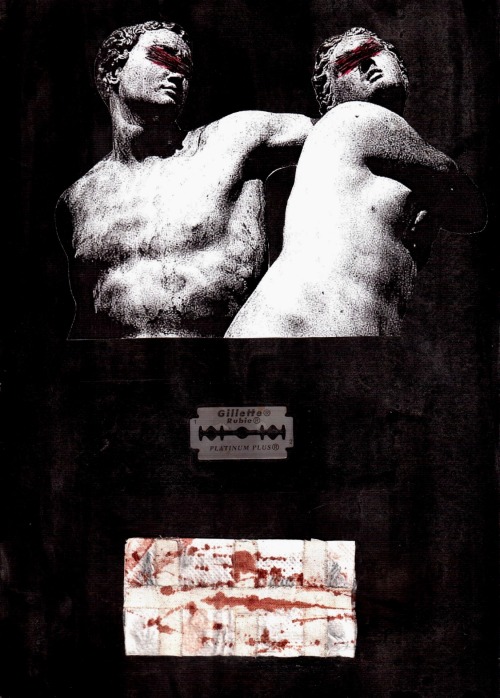 vnutrennosti:  handmade/mixed media collage  a4