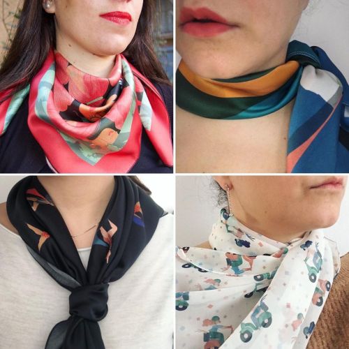 Beautiful people! These are the last few weeks these 4 #silkfoulard are on sale at www.contr