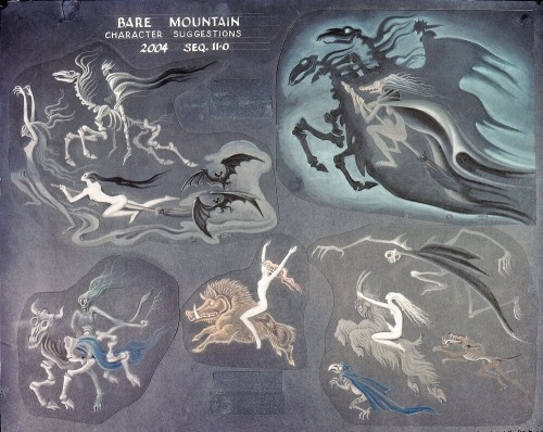 Concept Art By Kay Nielsen For The “Night On Bald Mountain” Sequence From Disney’s FANTASIA (1940).