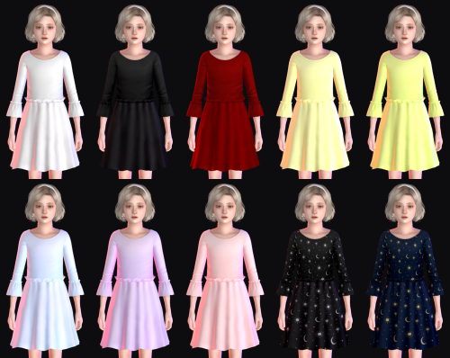 Child Dresses (+Bonus)Dress N3hq compatiblebase game compatible10 swatchesedit of EA’s meshesall lod