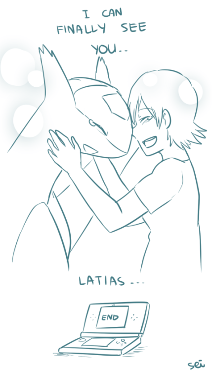 ponpekopon:Inspired by This post!!This was based on my own experience ahahah, my Latias is 8 years o