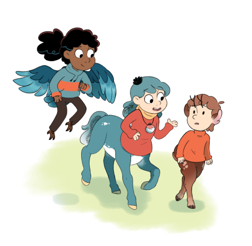 here’s the creature kiddos!! i ended up making david a faun and frida a harpy - between them and hil
