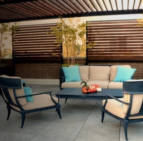 Chicago Pergola PatioPatio - Large Contemporary Patio Idea With A Pergola