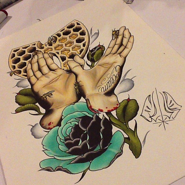 dopeasfuckltd:  Sun’s coming up haha @mannerella420 #wutang #wutattoo #wutangclan