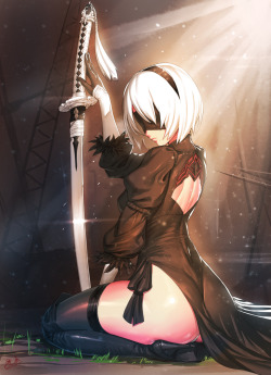 grimphantom2: moepig: 「2B NieR:Automata ニーアオートマタ 170113」/「Phikaak」のイラスト [pixiv] The 2nd version is the best =P 