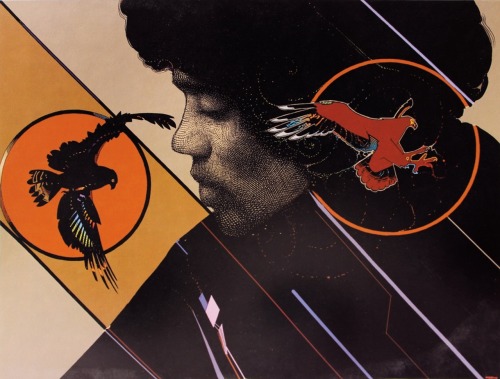 70sscifiart: Moebius and Jimi Hendrix