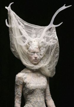 corrosiveculture:  Lace dress by Alexander McQueen. CORROSIVE CULTURE, Dark/Underground Culture &amp; Fashion Blog.  www.corrosiveculture.tumblr.com 