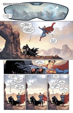 eisuverse: nanashijones:  imjasontodd:  This is such iconic moment right here and I want to share it will all of you.  Superbat meeting Wonder Woman  Best Damn Writing and Art.  I like that even with the lasso of truth being held by Batman, to him, the