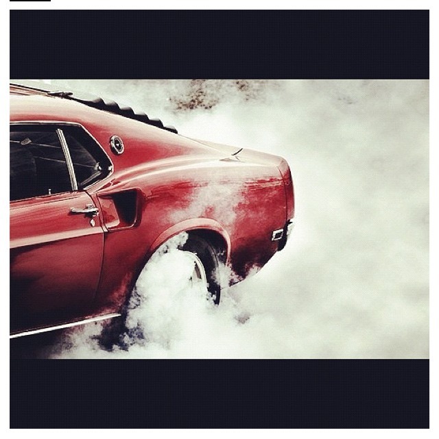 Tire smoke.
