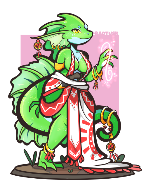  Commission for @kilzarok1 of their super adorable lizard gal! I had a LOT of fun working on her. 