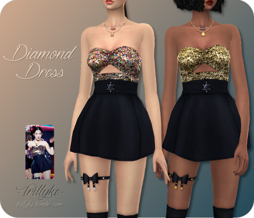 trillyke: Diamond DressA glitter top and a black miniskirt outfit inspired by Irene of Red Velvet 