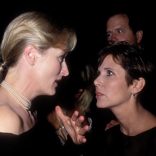 Carrie Fisher and Meryl Streep during the 61st : FY 