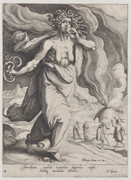 Envy, from Virtues and Vices by Zacharias Dolendo (1596-97)