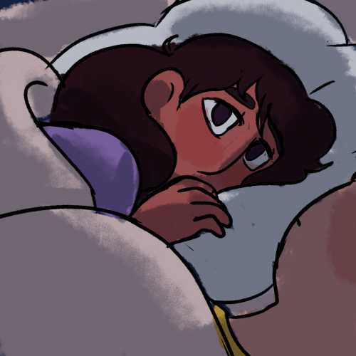 screwpinecaprice:Sleepover!They just weirdly stare at each other until they fell asleep.I headcanon 