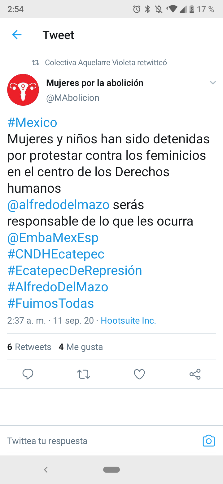 GUARDIA NACIONAL REPRENDE A FEMINISTAS MEXICANAS DE ECATEPEC QUE SOSTENIAN UNA PROTESTA EN LA CNDH POR