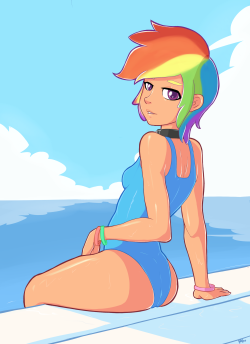 miketheuser:  The background felt too overwhelming when I made it… So I just simplified everything little bit just to focus on Rainbow herself. Also… With or without cutie mark? 