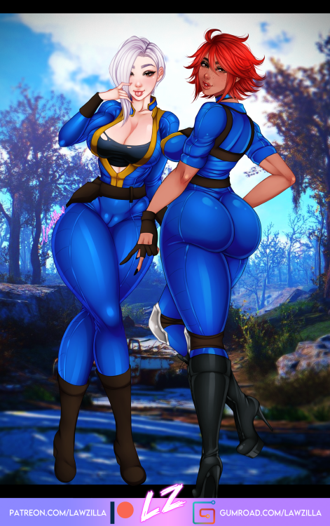   Exploring the wasteland was never more fun, right? Alex &amp; Caira are here to give you the tour around it&hellip;with dangers included! All versions can be found in Patreon! Also up in Gumroad!    ❤  Support me on Patreon if you like my work !