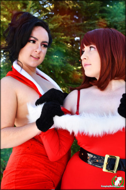amyfantasy:  My newest set for CosplayDeviants.com is now live! Use my code “Amy Fantasy” for 50% off your first month’s subscription to the site! Set features @nsfwfoxydenofficial as Ochako and me as Momo from My Hero Accademia, lewdmas style!