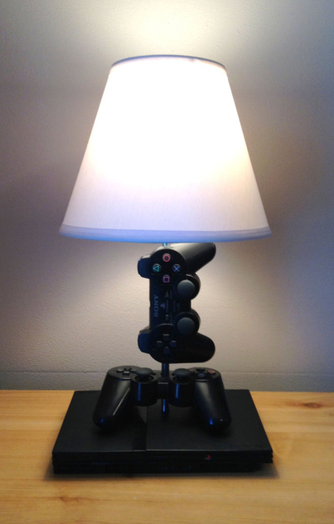geekymerch:These awesome games console lamps can be found at Woody6Switch on Etsy!
