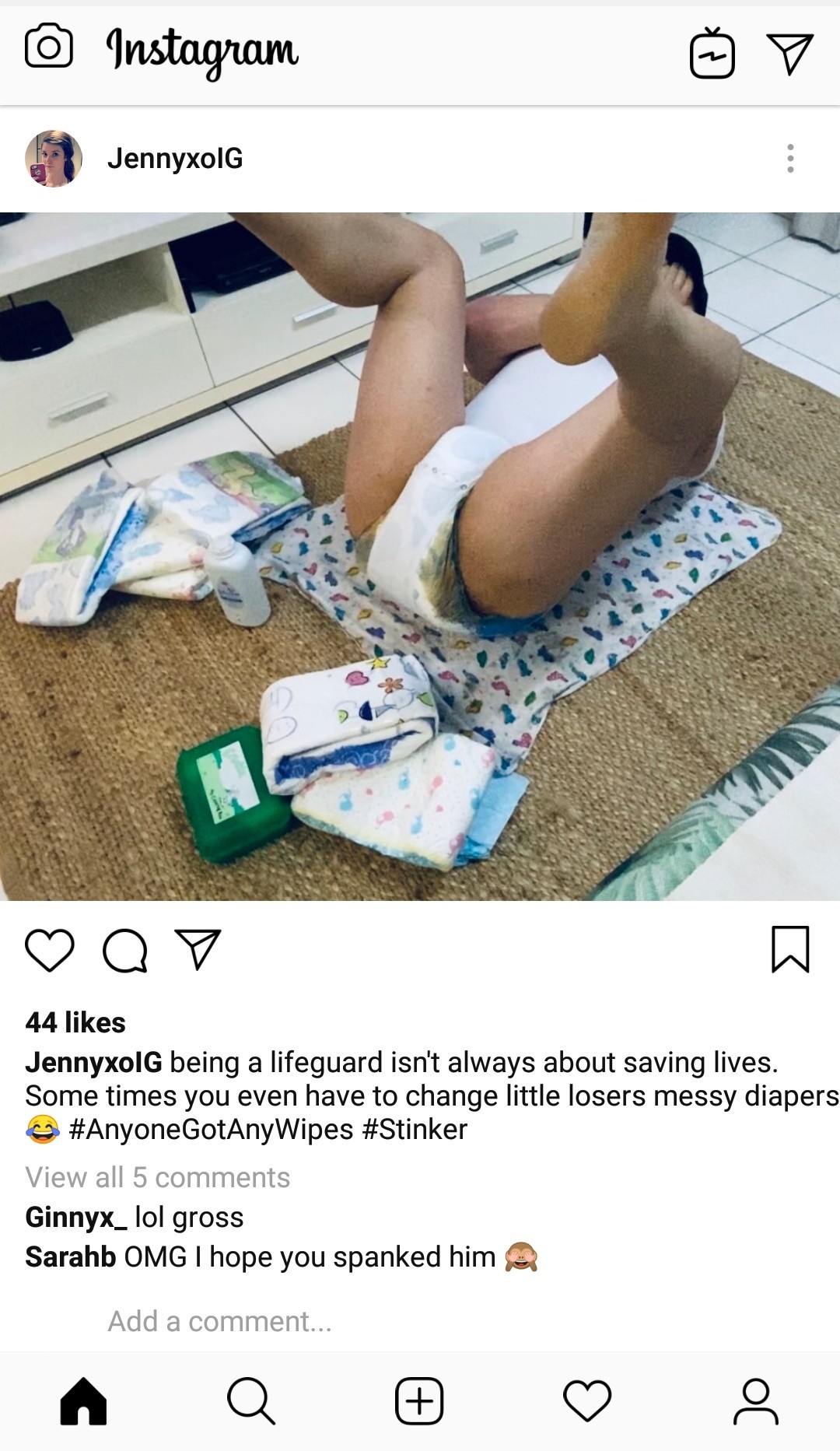 Messy Diaper Spanking