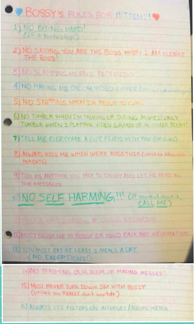 littlemittensspace:  bossakabossy&rsquo; s rules, rewards, and punishments for