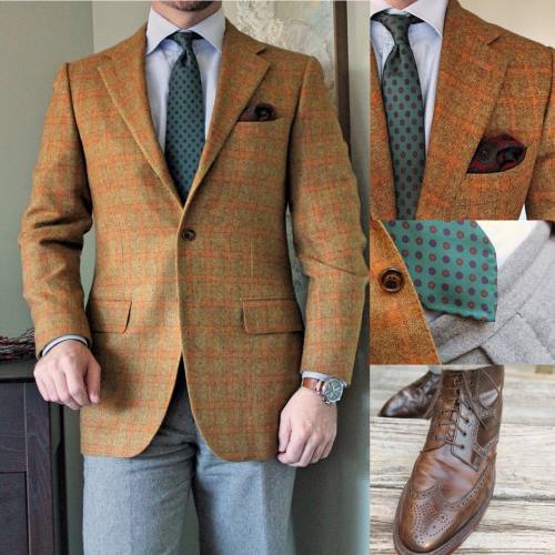 Yet more tweed and shell, this time with Ancient Madder, and a trip around the world (England, Italy