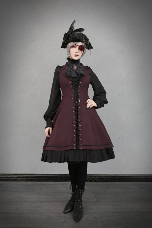 lolita-wardrobe:  New Release: Foxtrot 【-Farron Covenant-】 JSK and Match Hat◆ Limited Quantity!!! >>> https://lolitawardrobe.com/foxtrot-farron-covenant-vintage-gothic-lolita-collar-jsk_p4706.html