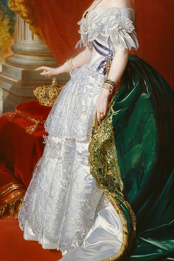 The Light Shall Overcome the Darkness — Empress Eugenie in Court Dress  (detail), by Franz