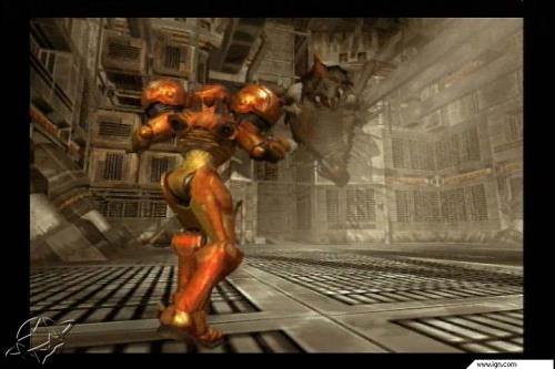 Metroid Prime (Beta) - Parasite Queen intro (Frigate Orpheon) Set I