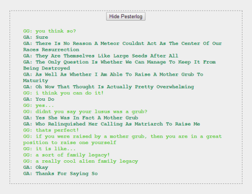 Jade and Kanaya&rsquo;s 4th-6th convos.