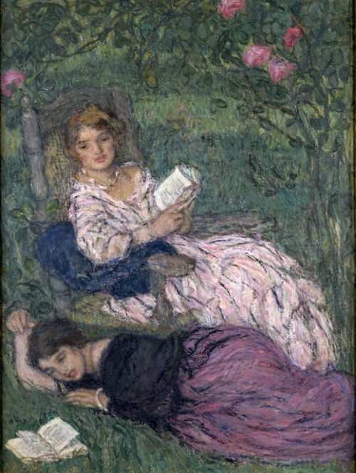 Women Reading (1922). Edmond-François Aman-Jean (French, 1858-1936). Oil on canvas. Nati