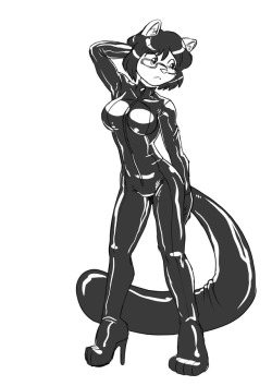 20 Minute Stream Sketch for Wierdseal of his Odesssa in a latex Catsuit  Patreon    Ko-Fi    Tumblr   Inkbunny    Furaffinity