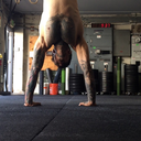 barbellsandspinach:  Weighted pup ups to