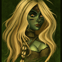 orcgirls:Ulla, Half-Orc Barbarian by Trollfeetwalker