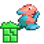 blog icon, a pixel art image of the pokemon porygon