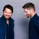 mishaswhore:  You know what makes me cry. When Jensen, who’s normally reserved and shy and Misha, who’s playful and flirty switch personalities when in the presence of each other.  Jensen ends up turning into this outrageous flirt with his sexy movements