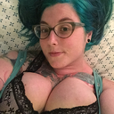 sugarteethx:  Playing with my big tits. 