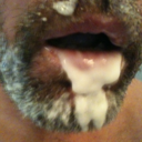 tunejunky:  big papa bear blows massive gooey load on a scruffy face and cleans it up in furry sticky kissing session…chunky funky!!!  beautiful