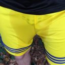 wetdude792: Peed my light gray shorts in the forest @mikisit