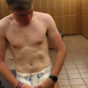 rhyseybabe:  M4 change in the gym! Quite thick for a midday change but ohh well…